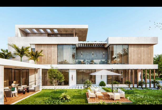 Mẫu biệt thự vườn 2 tầng 450m2 hiện đại