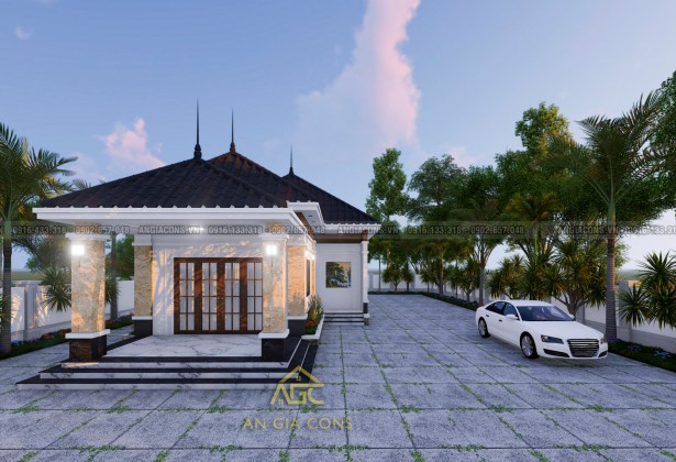 MẪU NHÀ CẤP 4 MÁI NHẬT 7X19M TẠI HUẾ