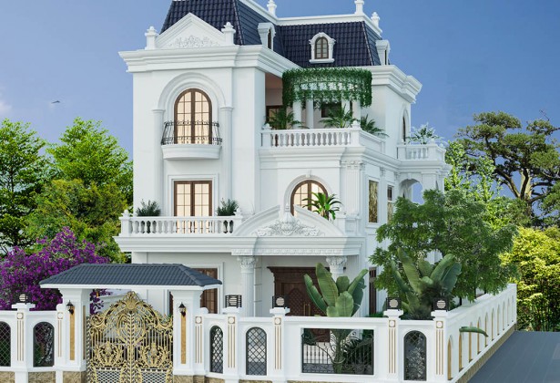 Thiết kế biệt thự pháp 3 tầng xứng đáng để gia chủ tham khảo